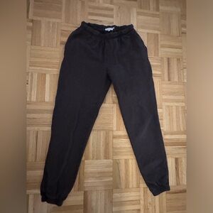 Good American charcoal sweatpants, size 7, drawstring